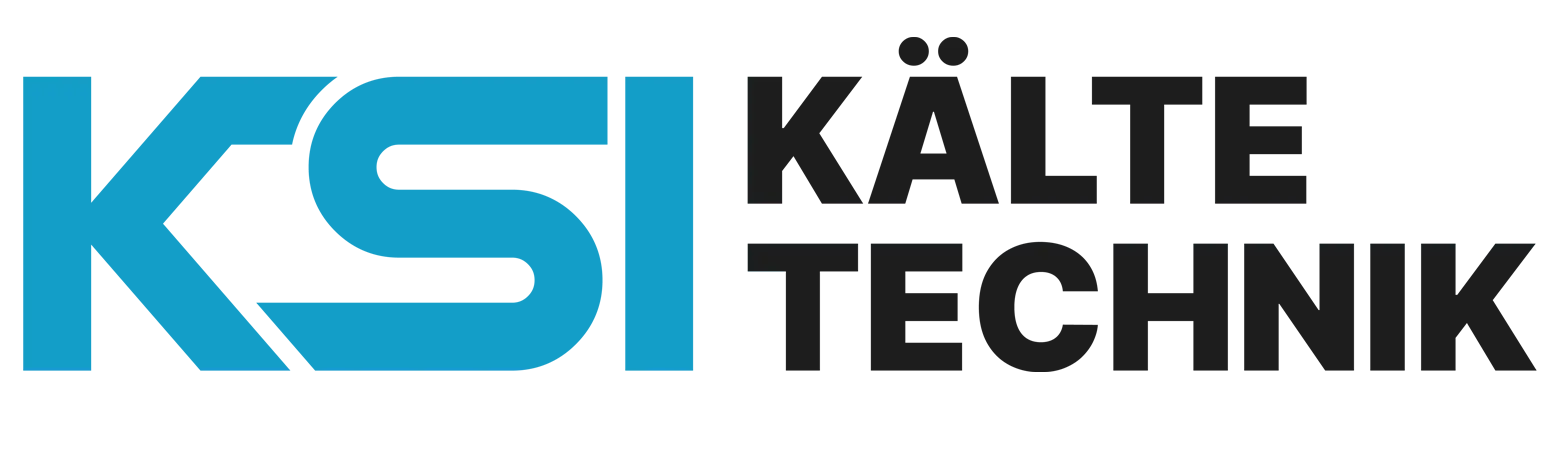 Neues KSI-Logo: türkis-blaues KSI mit KÄLTE TECHNIK in Grau